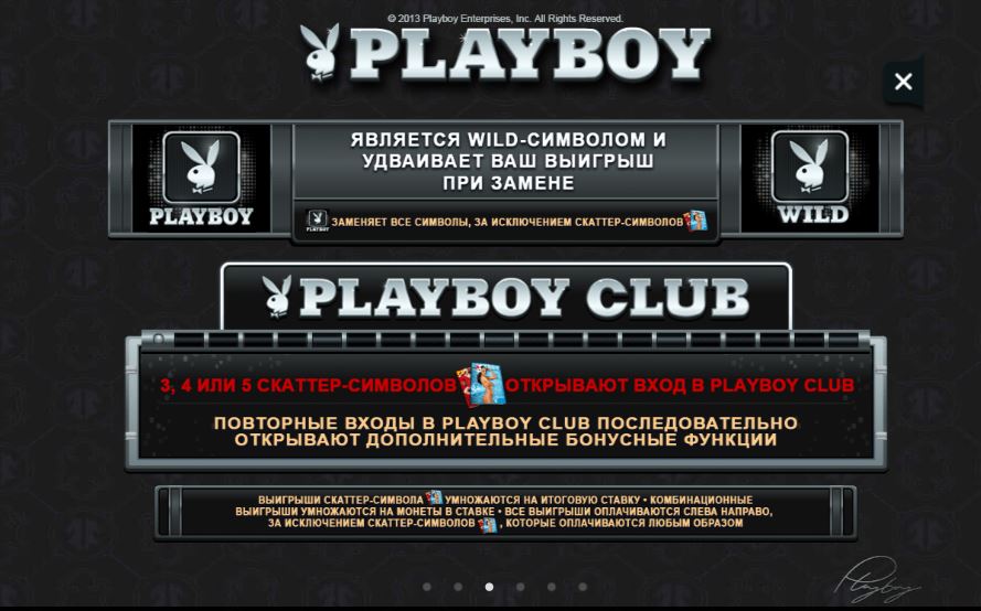 символы в игре Playboy