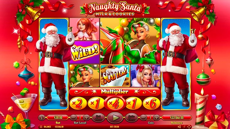 Слот Naughty Santa: Milk & Cookies